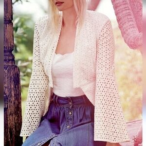 FREE PEOPLE | Circle Sleeve Eyelet Blazer